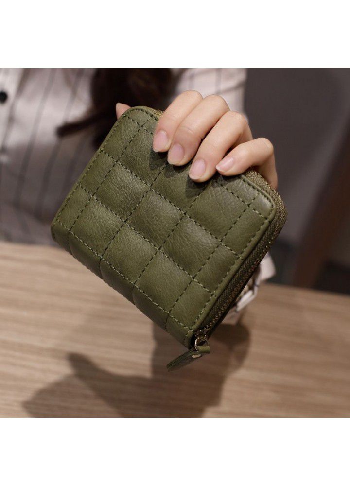 2018 Korean Mini Wallet women's short zipper cute zero wallet student short Embroidered Wallet 