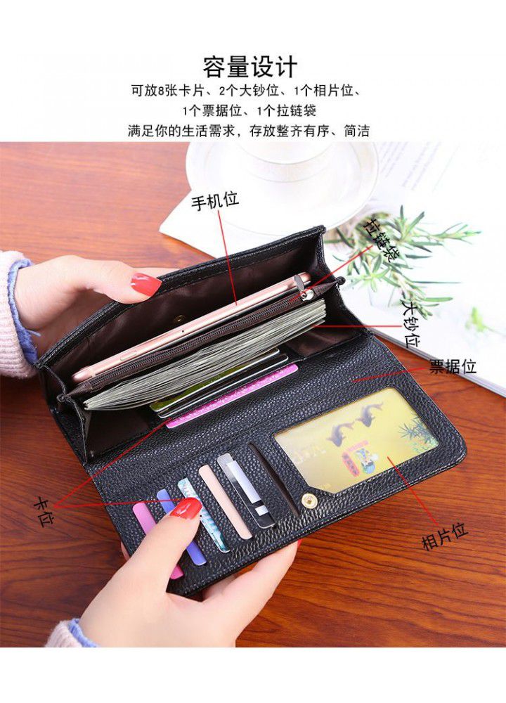  new European and American fashion women's long wallet, handbag, wallet, mobile phone, handbag, women's foreign trade customization 