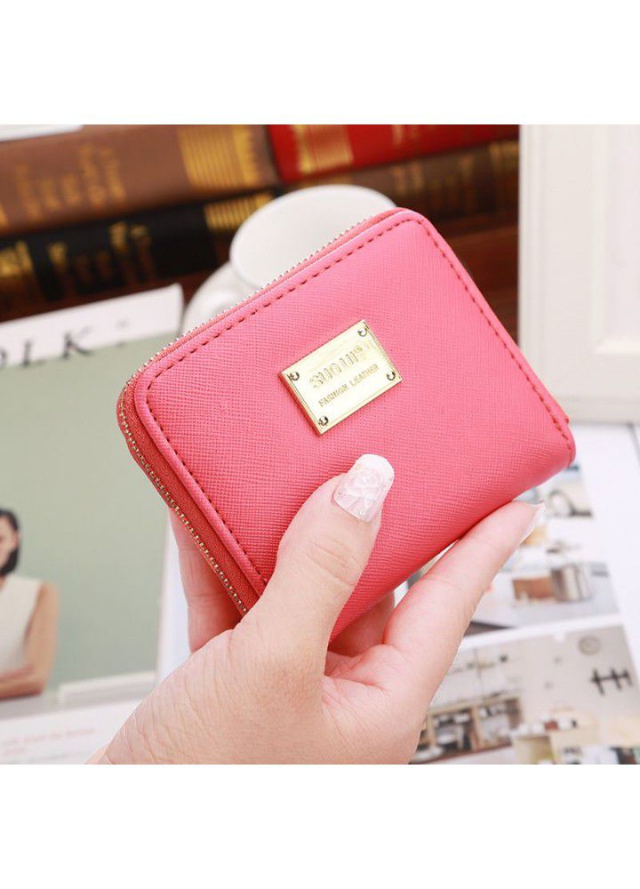  hardware zero wallet short women's foreign trade zipper hand bag purse women's card bag customized OEM OEM OEM OEM OEM 