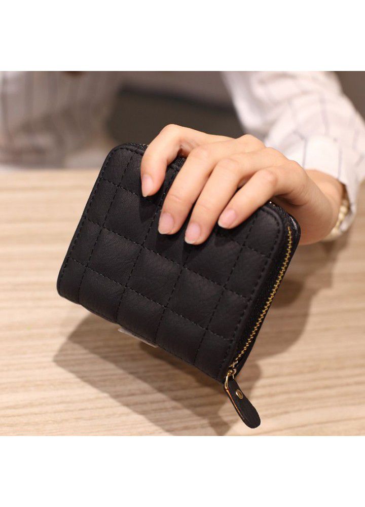 2018 Korean Mini Wallet women's short zipper cute zero wallet student short Embroidered Wallet 