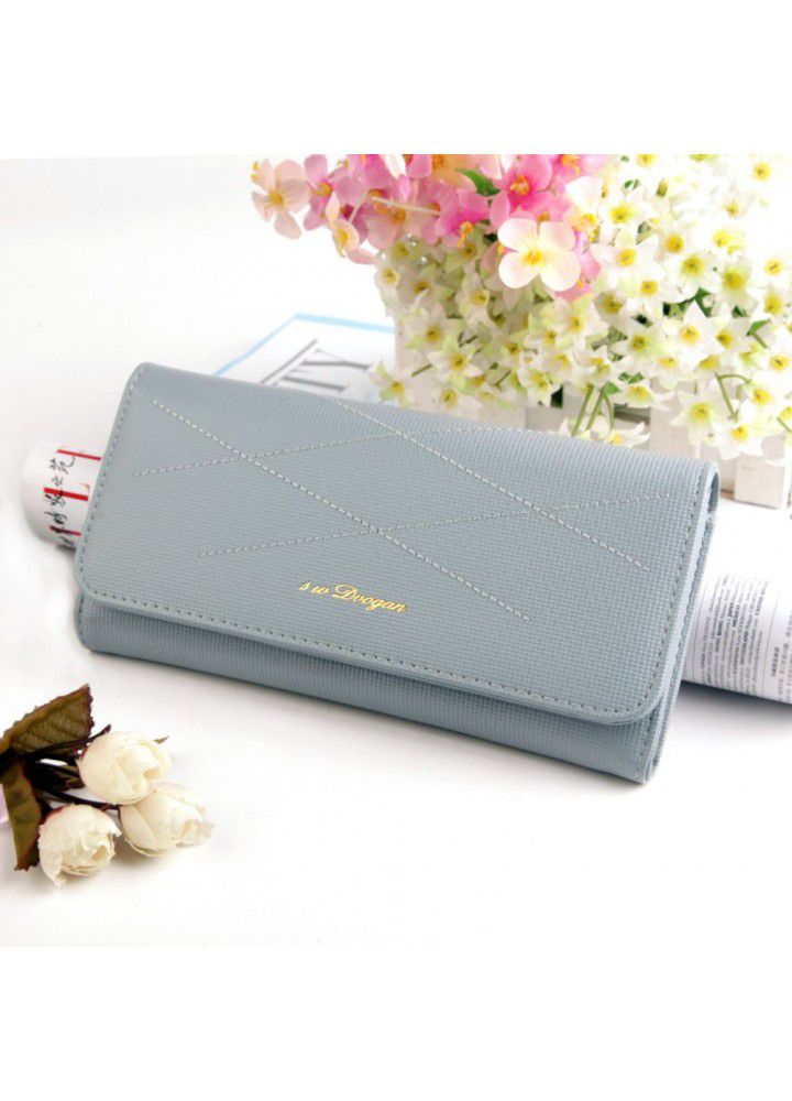  new women's wallet long stone zipper bag bright leather Korean fashion simple hand bag one hair substitute 