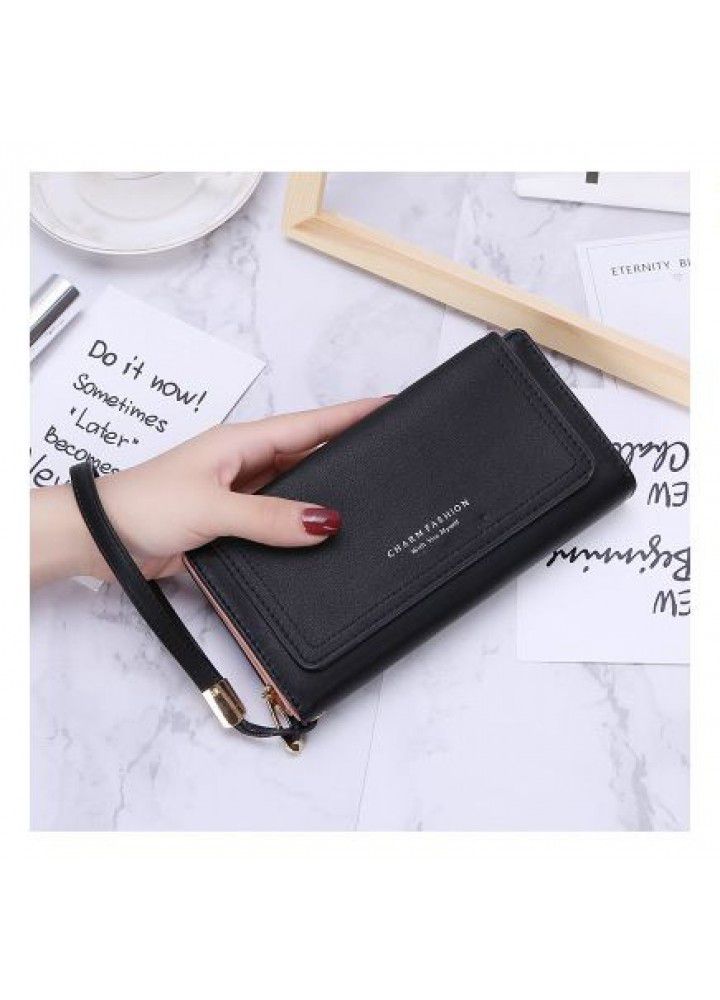  new simple Korean fashion women's zipper 30% off wallet card bag mobile phone bag women's handbag wholesale 