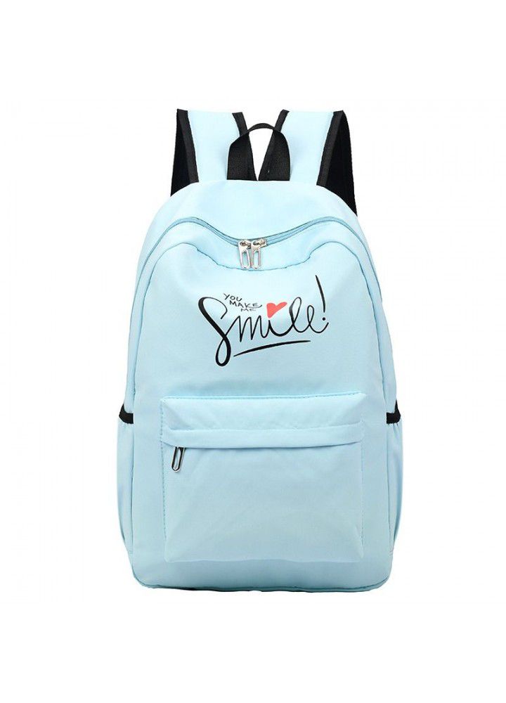 Schoolbag for middle school students female backpack for students Korean version campus solid color  new junior high school students Backpack 