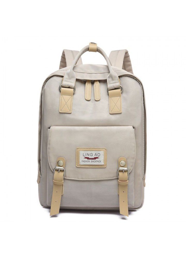 Doughnut backpack large capacity nylon waterproof wear-resistant backpack notebook computer load reduction student bag 