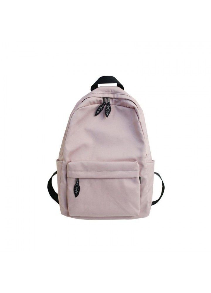 Classic backpack  new college style nylon water repellent heavy capacity solid color student schoolbag 