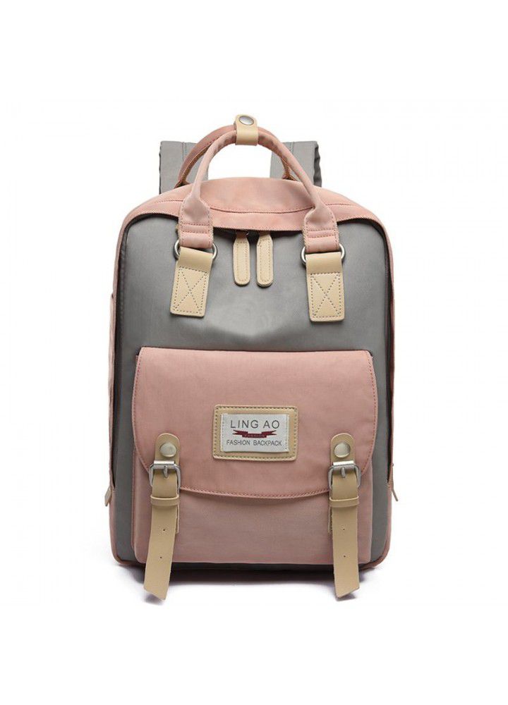 Doughnut backpack large capacity nylon waterproof wear-resistant backpack notebook computer load reduction student bag 