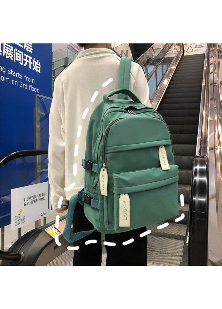 Schoolbag women's Korean version of Harajuku ulzzang high school students' simple and versatile Forest Department large capacity Backpack 