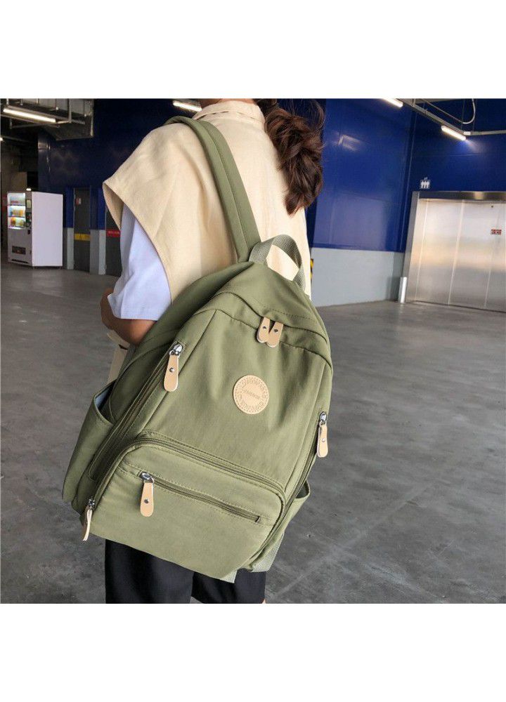 Schoolbag female college students high school Korean version of the original home ulzzang waterproof versatile backpack large capacity simple Backpack 