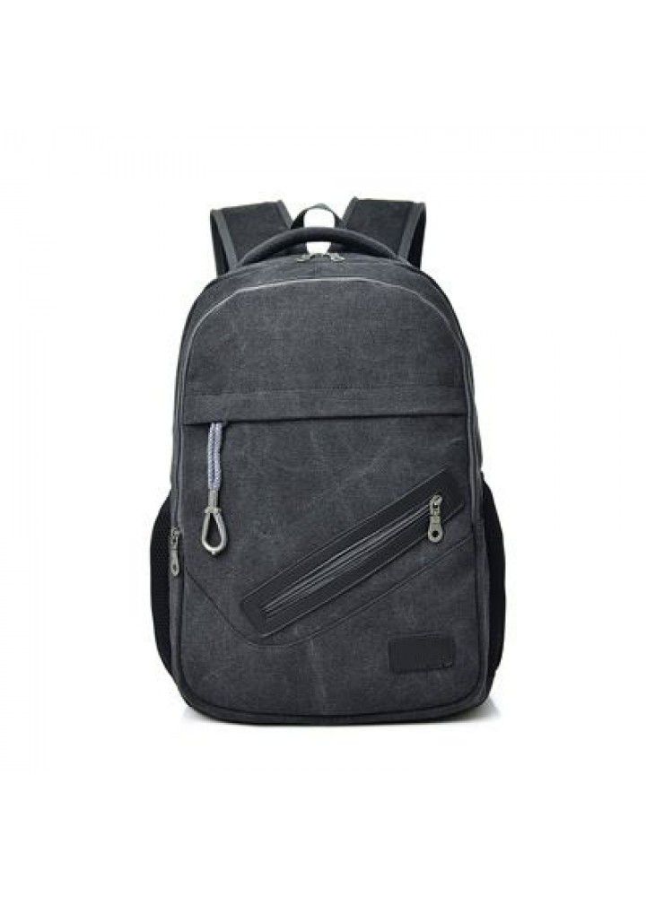 Fashion men's bag college style Canvas Backpack leisure computer Travel Backpack retro men's and women's general student bag 