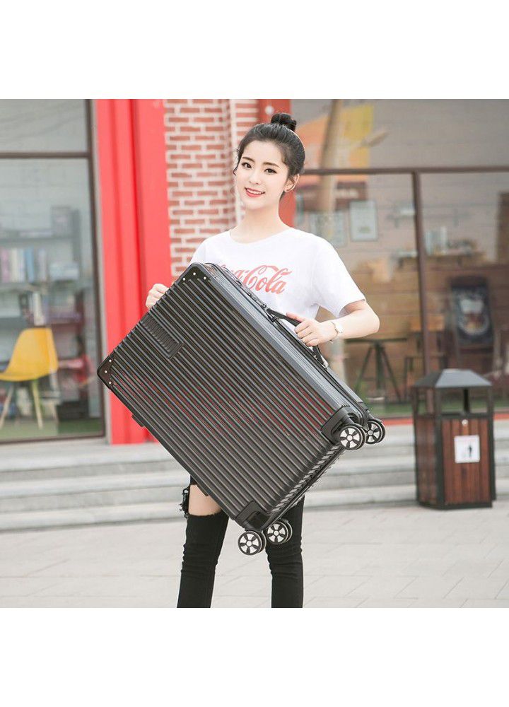 Trolley case 24 inch travel case 20 inch Korean password leather case universal wheel fashion men's and women's net red suitcase ins 