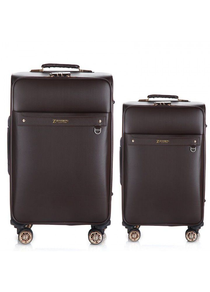 Paul suitcase Trolley Case male youth business code luggage trolley case 24 inch Pu Korean travel bag female 20 