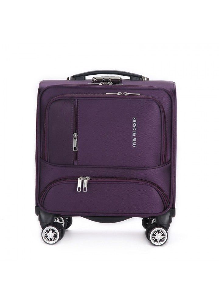 Suitcase universal wheel suitcase female password box male 18 inch boarding case leather case Oxford cloth Trolley Case 