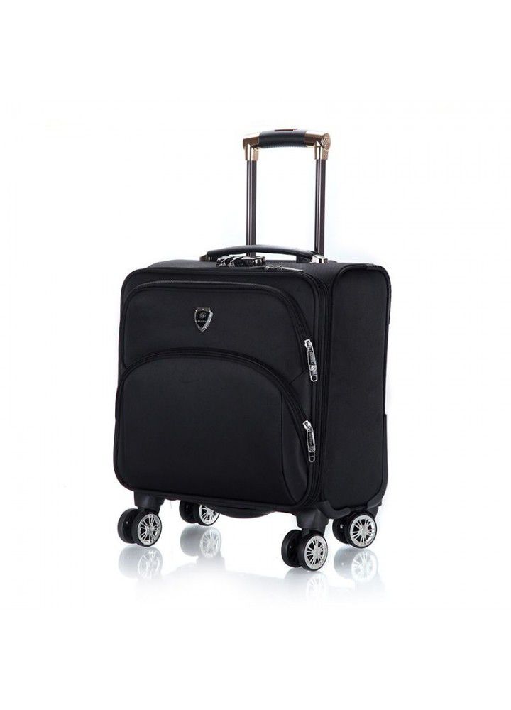 18 inch Oxford cloth small trolley case Cardan wheel case men's and women's boarding case computer suitcase small travel soft case 