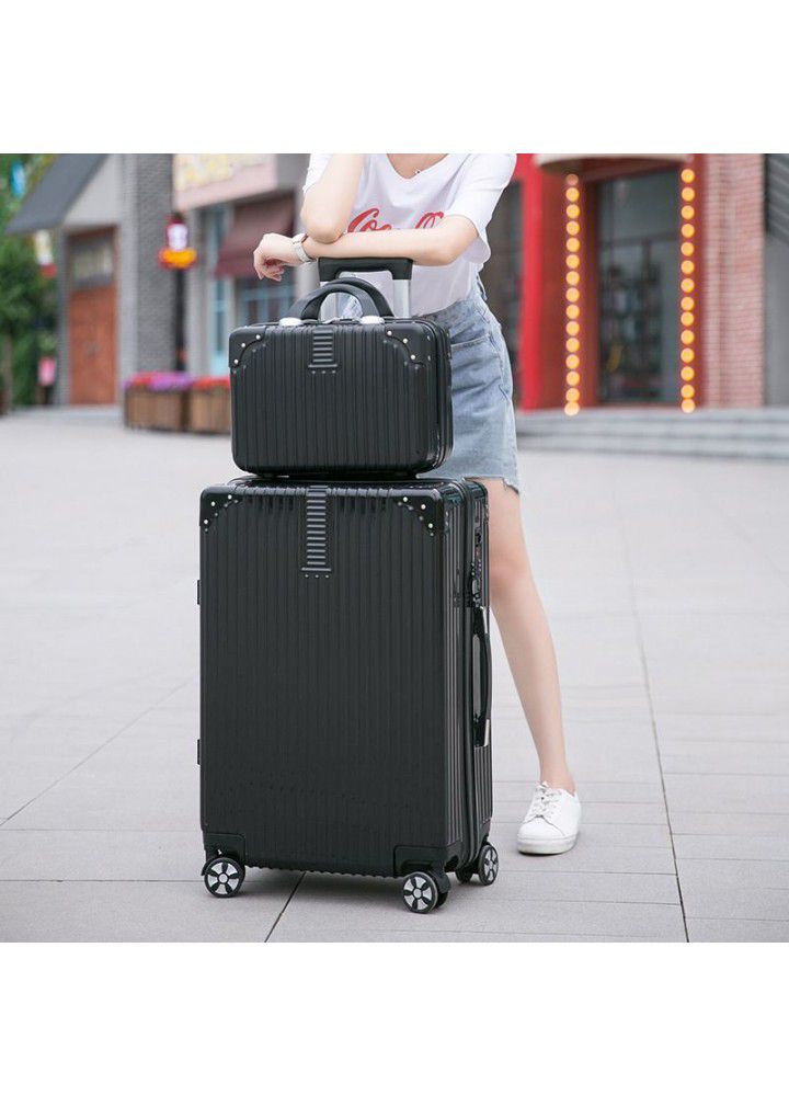 Luggage net red Trolley Case female aluminum frame travel case universal wheel male ins password box 20 inch 24 leather box 28 