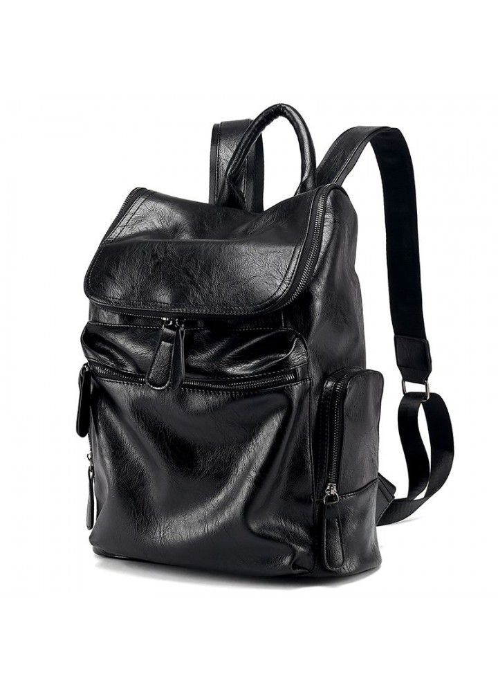  Korean backpack men's bag fashion computer bag sports travel backpack Leather Backpack 