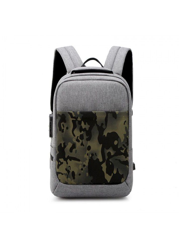 Feisha fashion schoolbag travel anti theft backpack charging men's fashion backpack leisure computer bag 