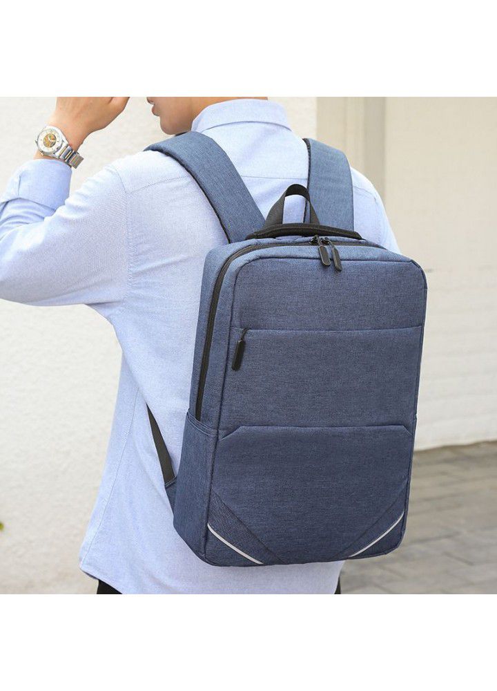 Men's leisure computer bag Korean backpack fashion trend simple backpack high school student schoolbag 