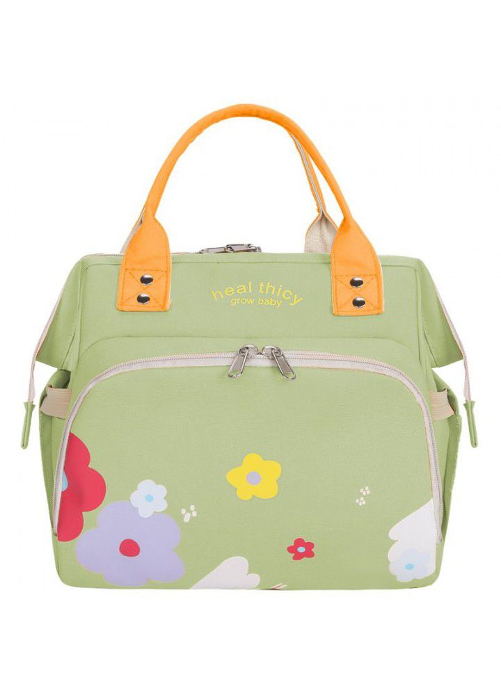 Mummy Bag  new double shoulder bag women's fashion flower mother's handbag travel light mother baby backpack 