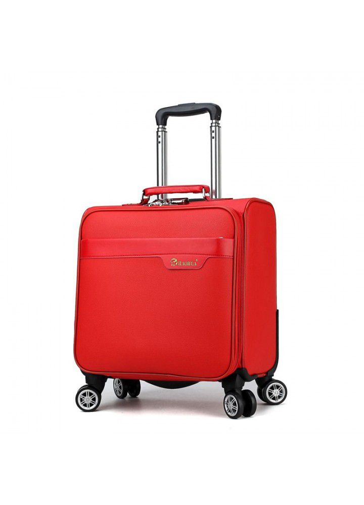16 inch mini case lady color stripe suitcase universal wheel suitcase trolley case for short distance business trip 