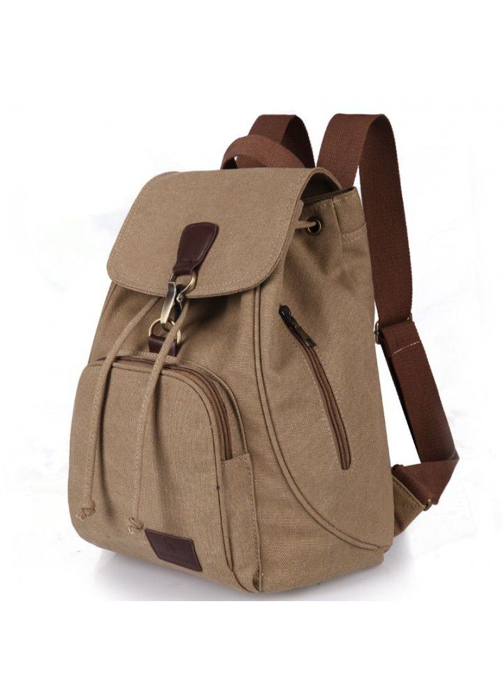 Foreign trade new retro fashion girls outdoor Canvas Backpack schoolbag fashion backpack manufacturer wholesale one on behalf of hair 