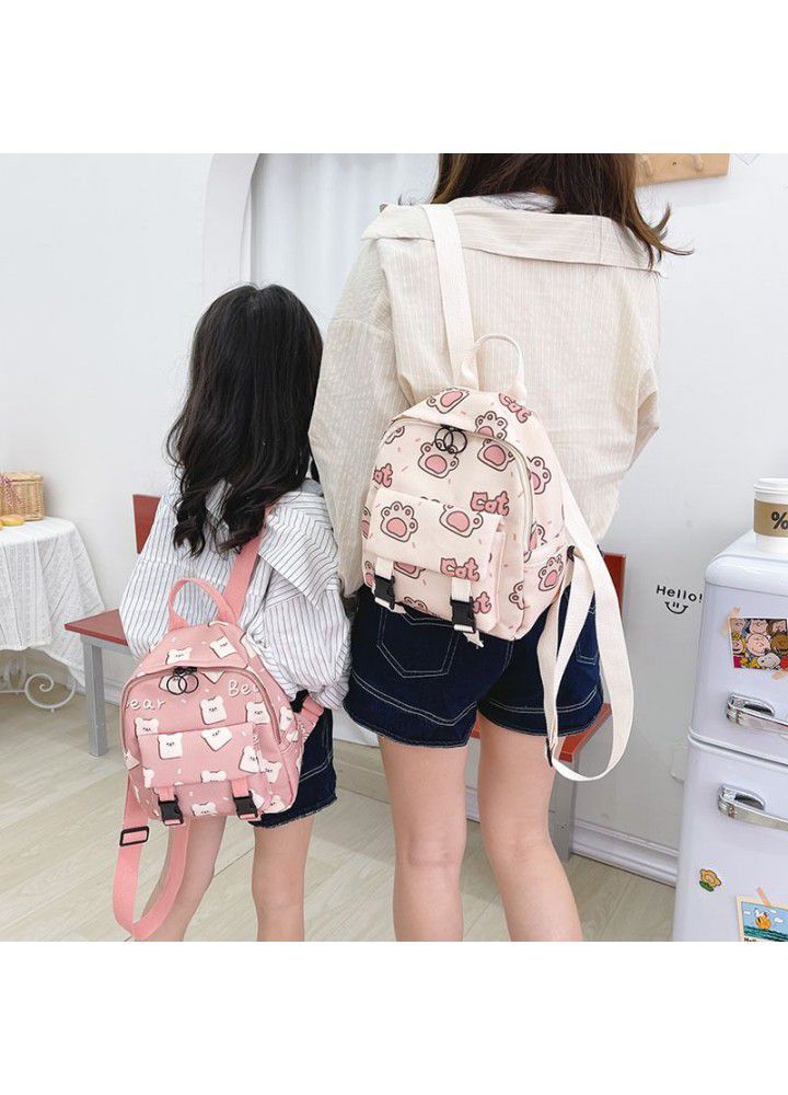 Japan and South Korea boys and girls travel Canvas Backpack children fashion Backpack Light Kindergarten Children schoolbag tide 