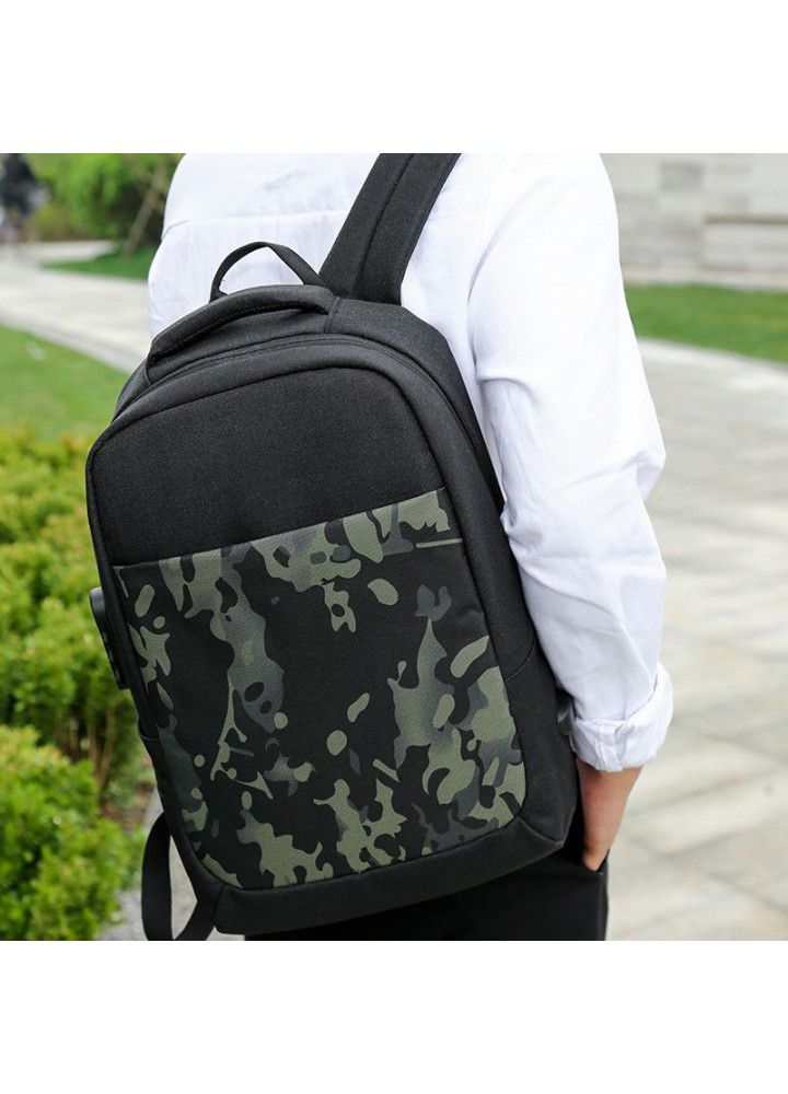 Feisha fashion schoolbag travel anti theft backpack charging men's fashion backpack leisure computer bag 