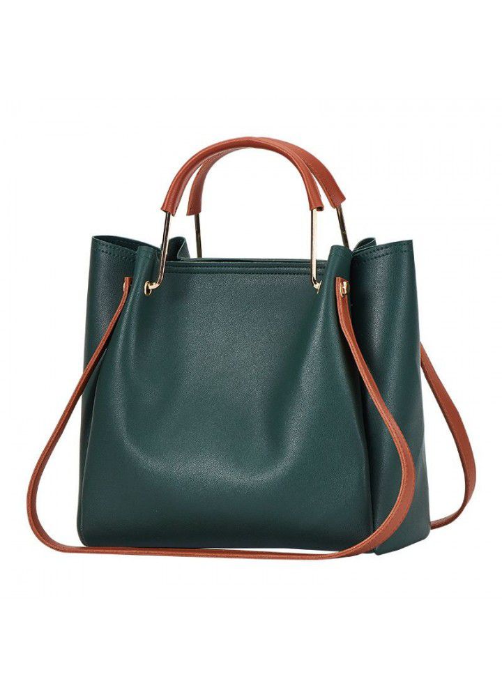  women's bag new leisure bucket bag Korean fashion handbag women's large capacity shoulder bag versatile trend 