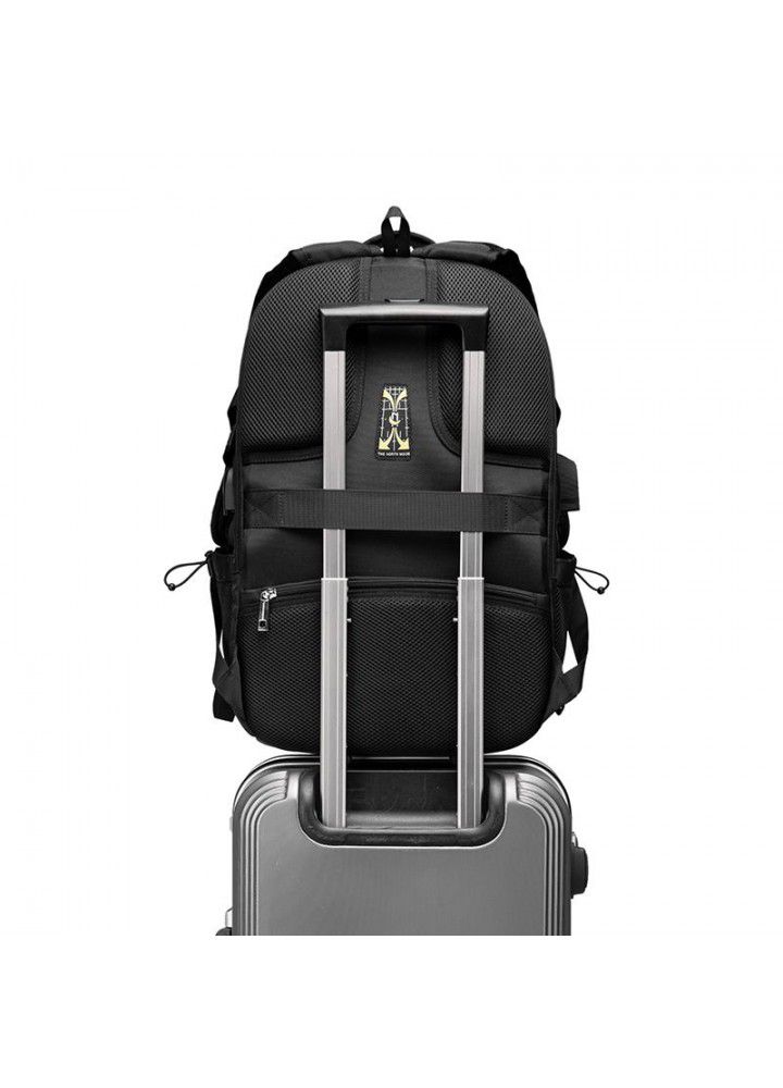 Cross border OEM customized backpack logo large capacity business travel backpack multi function USB charging Backpack 