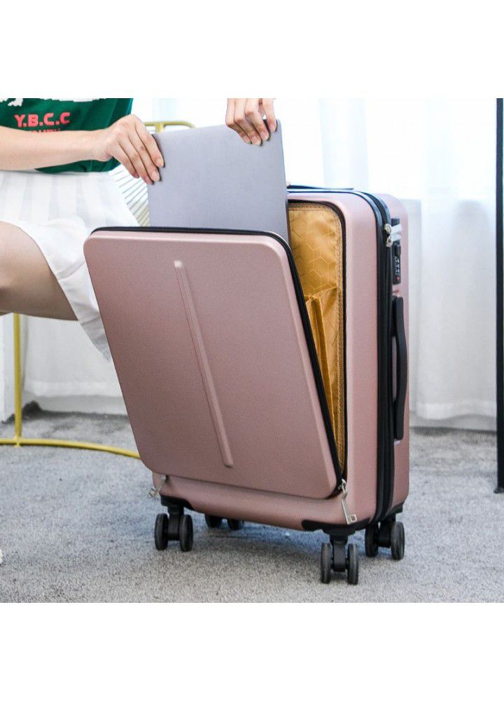 2021 new front opening Trolley Case women's suitcase 20 inch men's business boarding case trunk universal wheel