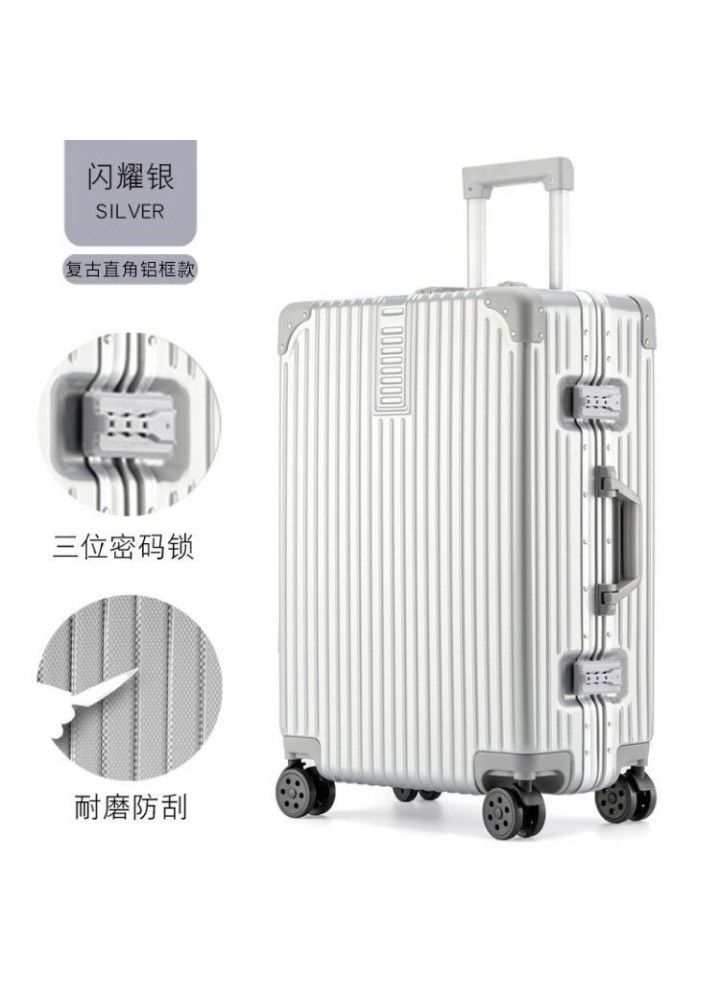 Trolley case universal wheel suitcase net red custom suitcase small female male student 20 inch code leather box 24