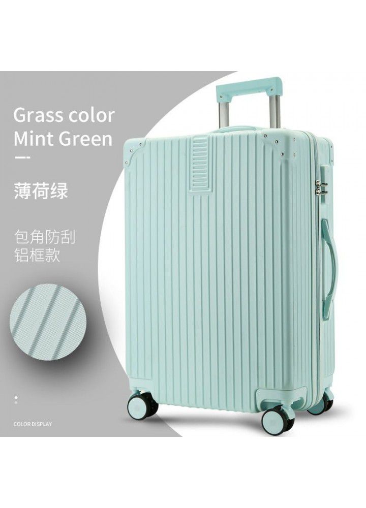 Luggage custom aluminum frame 20 inch universal wheel boarding code suitcase ins net red trolley box for men and women