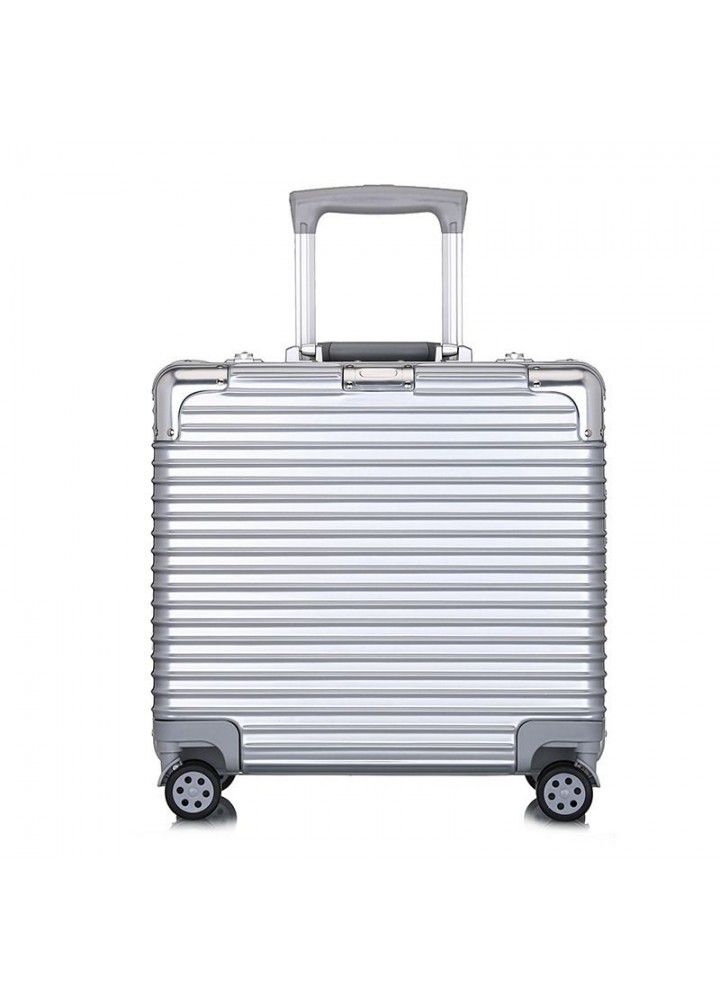 Business boarding chassis Trolley Case 18 inch small suitcase 16 inch business travel men's suitcase aluminum frame