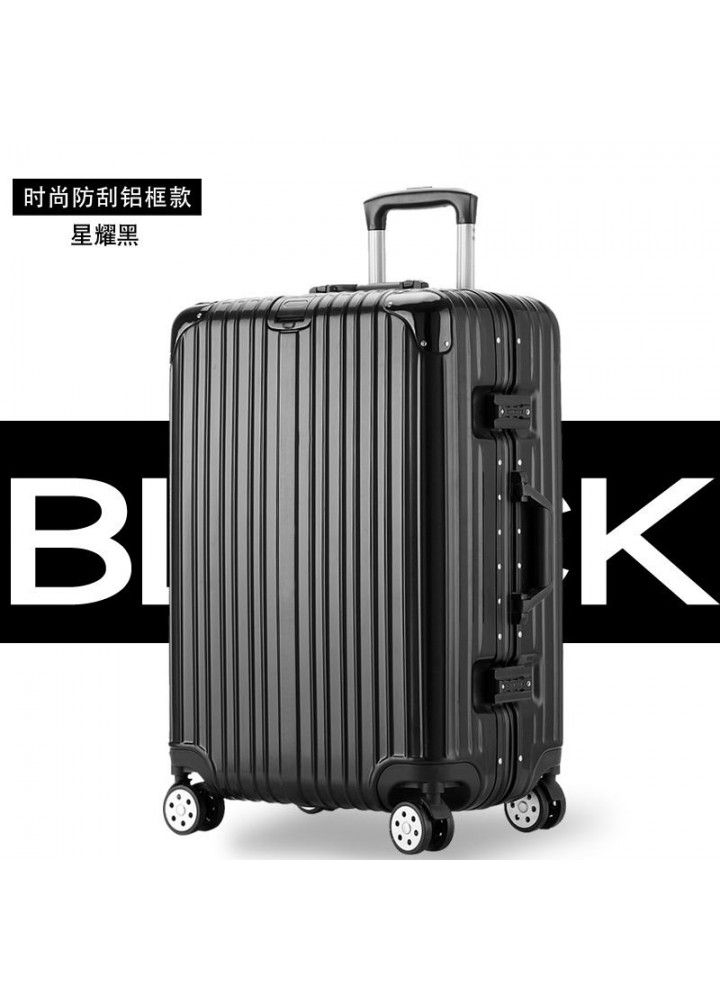 Suitcase student aluminum frame pull box universal wheel suitcase 24 inch password board chassis factory