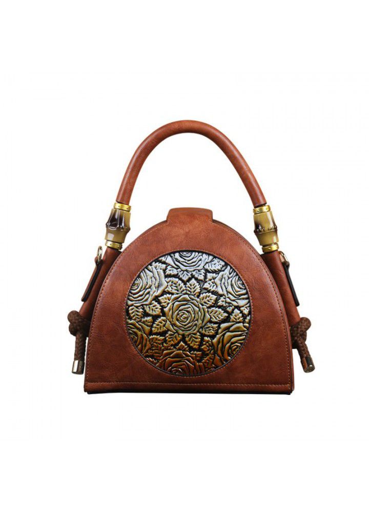  fashion women's bag new handbag retro embossed zipper women's single shoulder bag women's messenger bag 