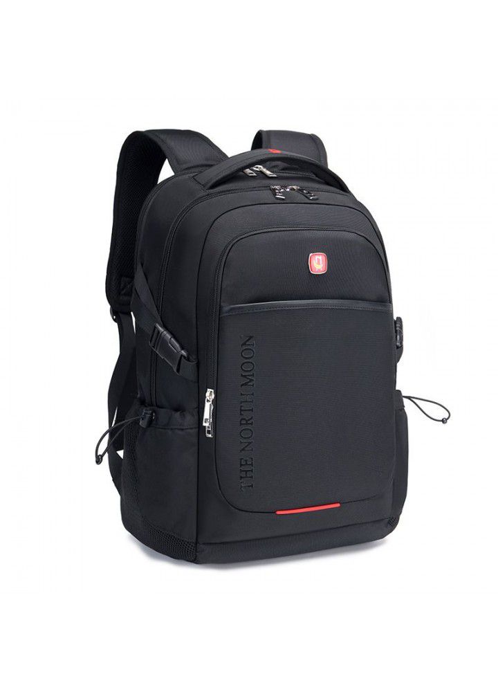 Cross border OEM customized backpack logo large capacity business travel backpack multi function USB charging Backpack 