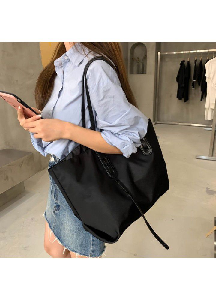 Nylon large capacity Tote Bag single shoulder portable bag  new women's bag simple pink leisure shopping bag fashion 
