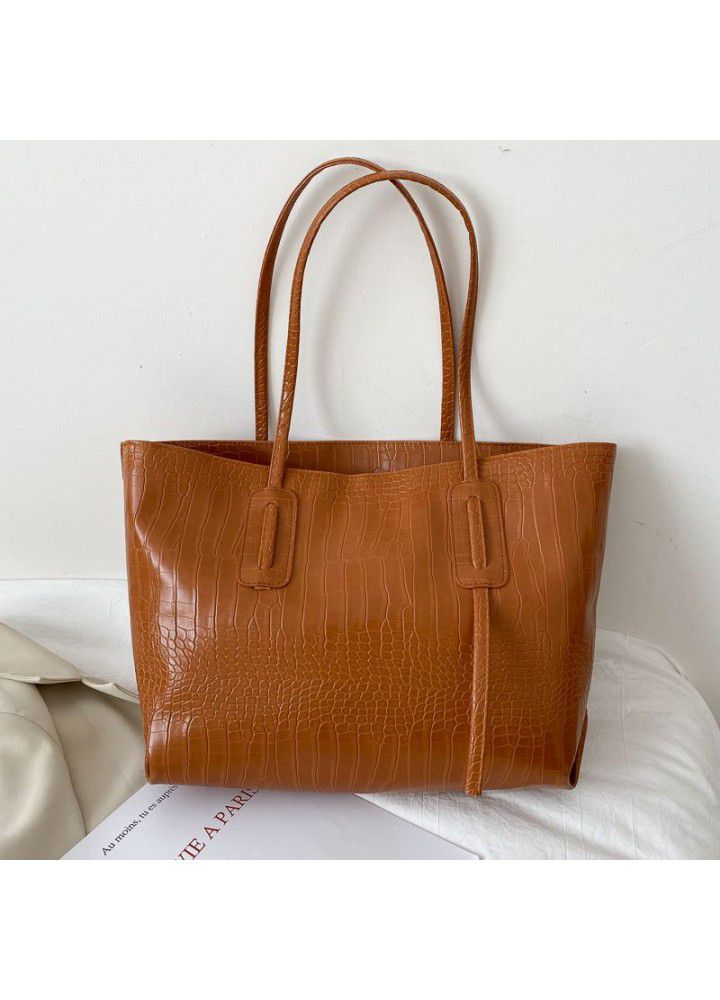 Simple large capacity bag women's bag  new fashion versatile ins shoulder bag net red hand Tote Bag 