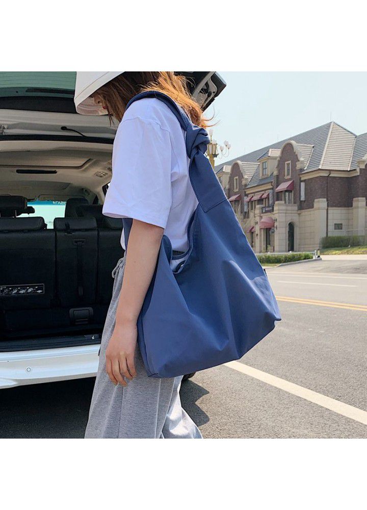 2020 new lazy style nylon butot bag South Korean ins fashionable messenger bag women's versatile large capacity shoulder bag 