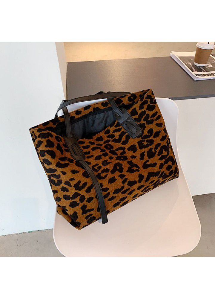 New style women's bag fashion zebra single shoulder bag large capacity canvas women's bag versatile Tote women's bag 
