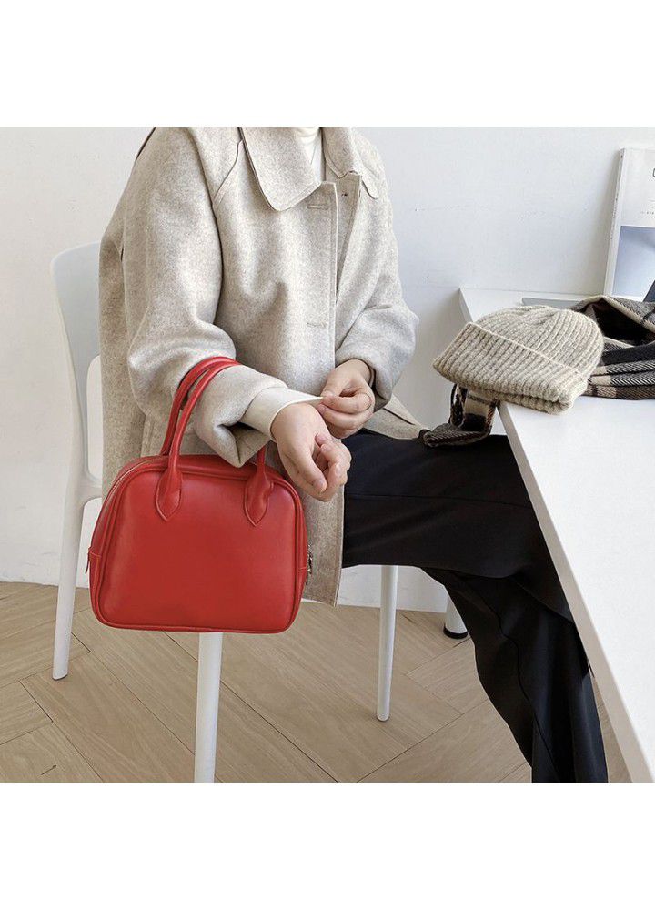 Ins Korean version new  bag women's bag fashion women's single shoulder bag slant cross bag retro hand Tote Bag Fashion 