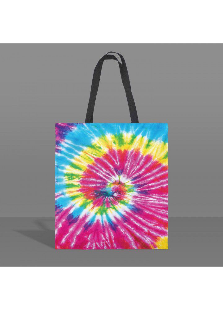 Spot Amazon for Tote Bag sail Bag Fashion tie dye printing handbag shopping bag wholesale customization 