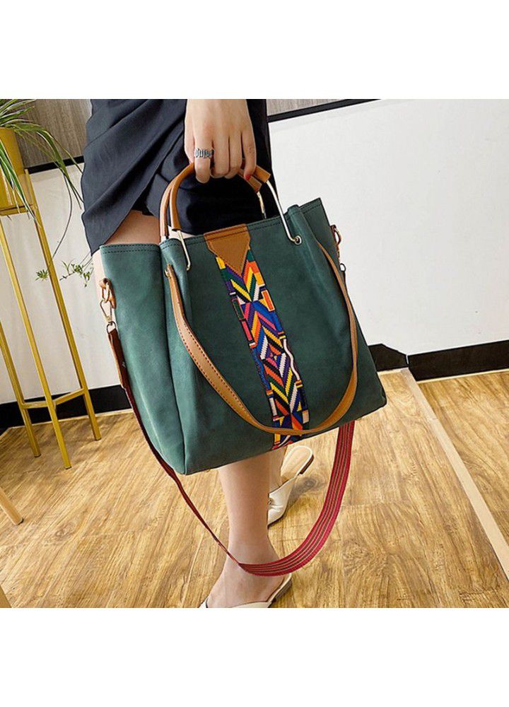 Retro leisure large capacity One Shoulder Tote two piece women's bag 