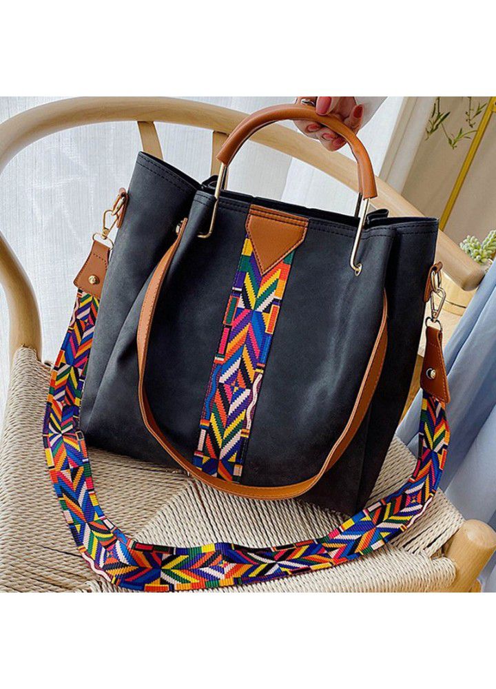 Retro leisure large capacity One Shoulder Tote two piece women's bag 