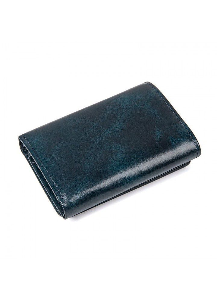 Jiameida retro fashion wallet short men's and women's general leather head leather wallet 8177 wholesale 