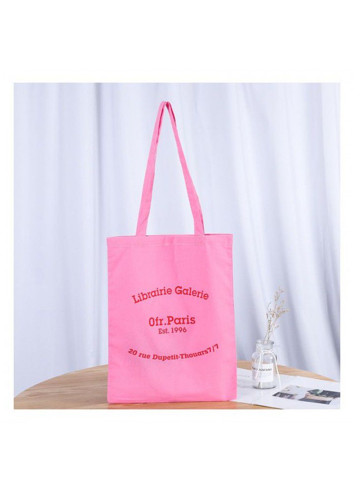 Single shoulder leisure shopping bag manufacturer direct sales Canvas Bag custom logo spot handbag advertising gift cotton bag 
