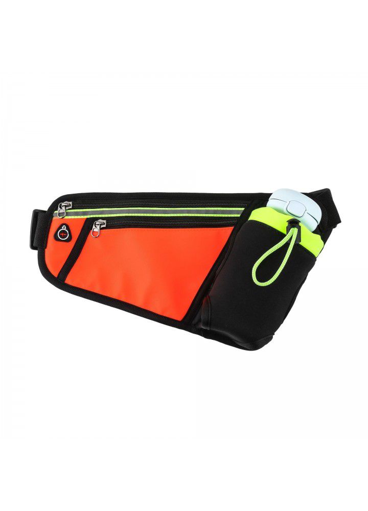 Fashion sports night running waist bag outdoor multifunctional waterproof running kettle waist bag cross border personal mobile phone bag 
