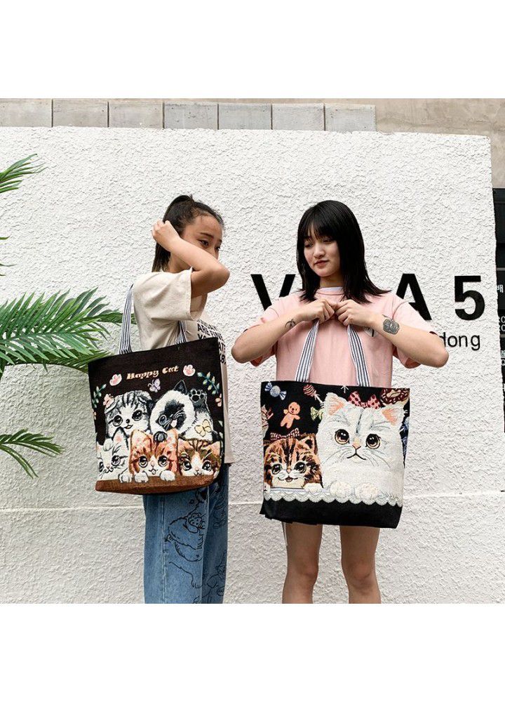 Xinmatai style single shoulder bag ethnic style shopping women's bag student bag fashion women's bag aunt BAG canvas bag embroidery 