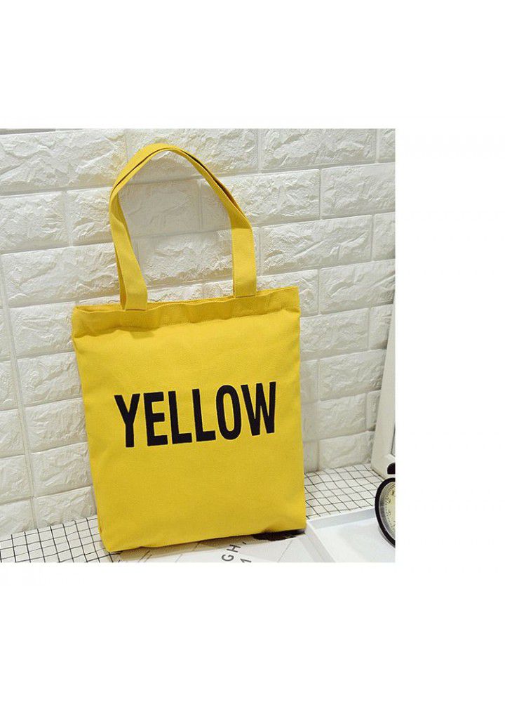 Manufacturers direct portable shopping single shoulder canvas bag customized Korean canvas bag 