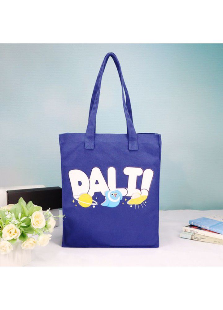 Canvas bag customized shopping bag publicity cotton bag customized portable printing canvas bag blank creative bundle mouth 