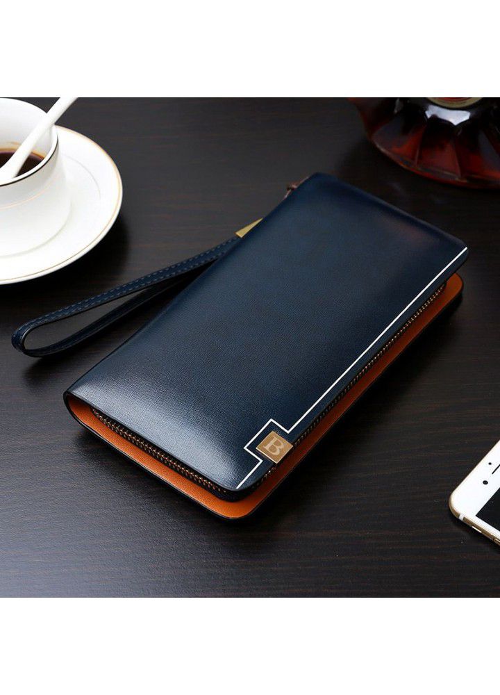 Cross border new Korean wallet men's single zipper handbag multi-functional men's bag mobile phone bag spot manufacturers wholesale 